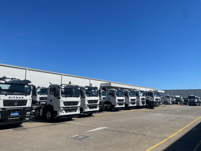 Sitrak-trucks-outside